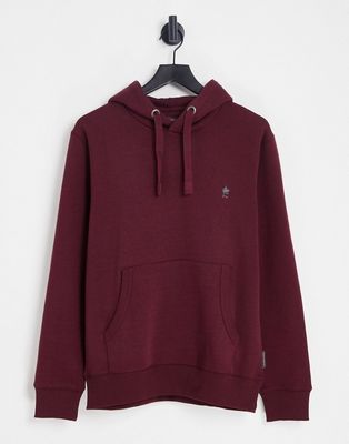 French Connection overhead hoodie in burgundy-Red