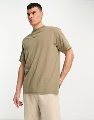 French Connection oversized T-shirt in light khaki-Green