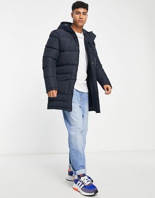 French Connection padded bomber jacket in black
