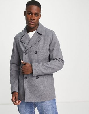 French connection pea coat in gray
