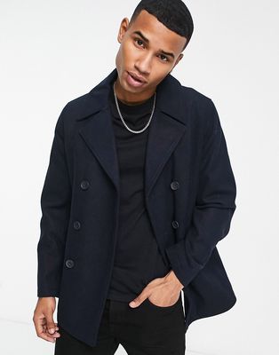 French Connection pea coat in navy