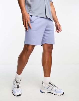 French Connection pique shorts in light blue - part of a set