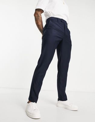 French Connection plain slim fit suit pants in navy