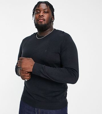 French Connection Plus soft touch crew neck sweater in navy