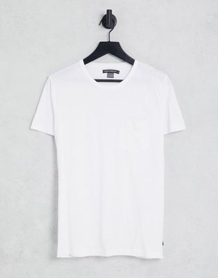 French Connection pocket t-shirt in white