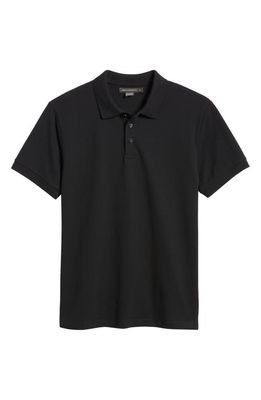 French Connection Popcorn Cotton Polo in Black