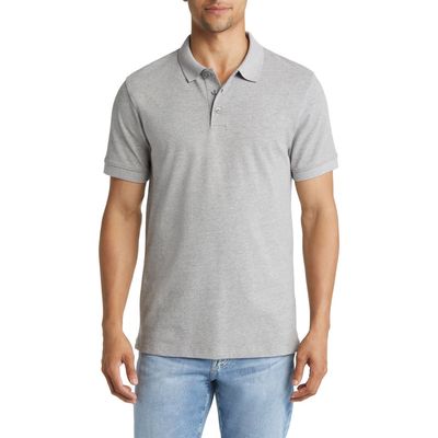 French Connection Popcorn Cotton Polo in Grey 