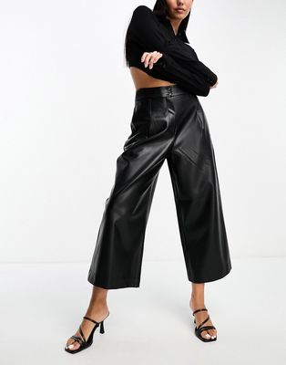 French Connection PU pants in black