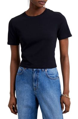 French Connection Rallie Cotton T-Shirt in Black