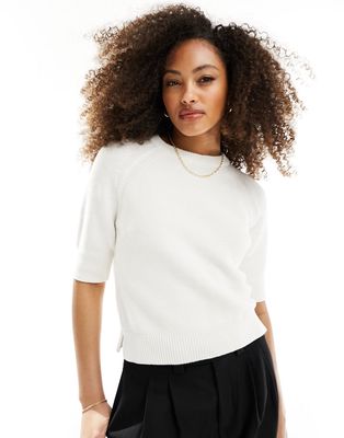French Connection short sleeve sweater in white