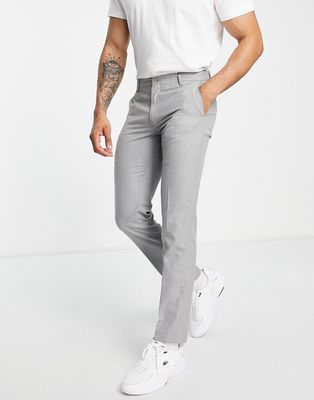 French Connection skinny fit formal pants-Gray