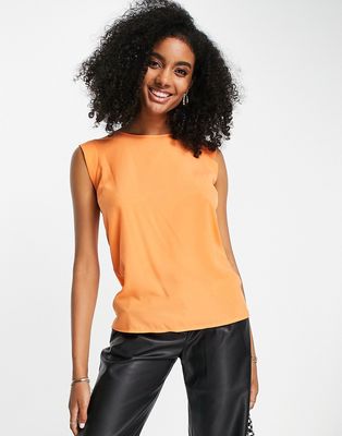 French Connection sleeveless T-shirt in neon orange