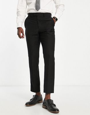 French Connection slim fit dinner suit pants in black
