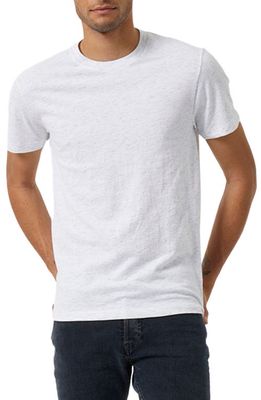French Connection Space Nep Cotton Blend T-Shirt in White/Grey