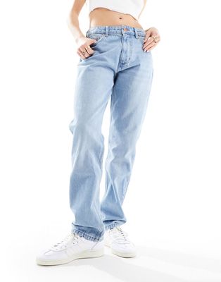 French Connection straight leg jeans in vintage wash-Blue