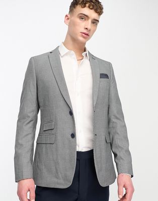 French Connection suit jacket in black and gray check