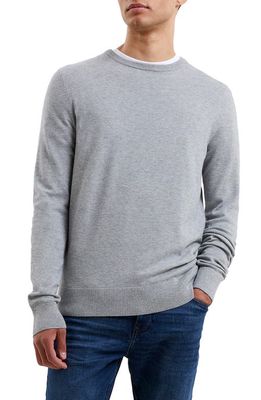 French Connection Supersoft Cotton Sweater in Light Grey Melange