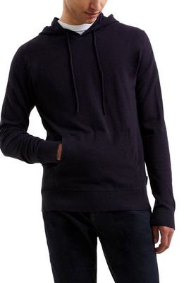 French Connection Supersoft Sweater Hoodie in Dark Navy