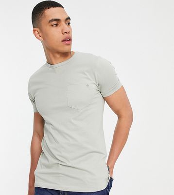 French Connection Tall pocket T-shirt in sage-Green
