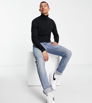 French Connection Tall roll neck sweater in black