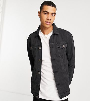 French Connection Tall slim fit twill jacket in gray-Navy