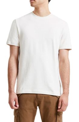 French Connection Textured Jersey T-Shirt in 10-White Sand