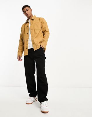 French Connection twill utility jacket in dark yellow-Brown