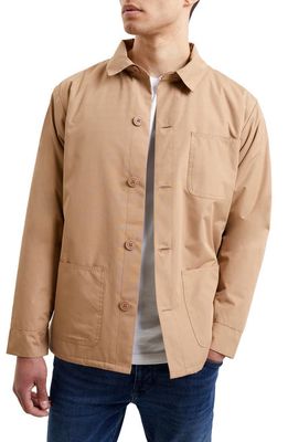 French Connection Utility-3 Water Repellent Chore Coat in Tan