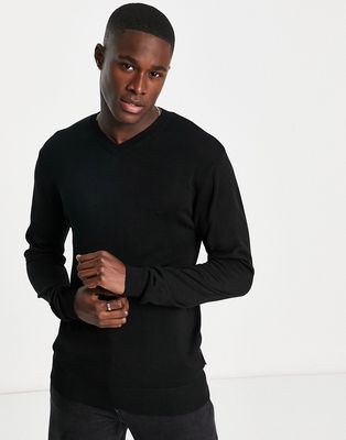 French Connection v neck sweater in black