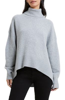 French Connection Vhari Turtleneck Sweater in Light Grey Mel