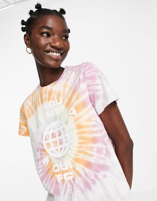 French Connection vive tie dye printed T-shirt-Multi