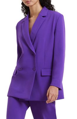 French Connection Whisper Double Breasted Blazer in Cobalt Vio