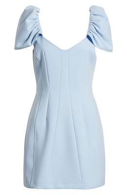 French Connection Whisper Flutter Sleeve Minidress in 89-Cashmere Blue