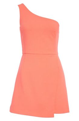 French Connection Whisper One-Shoulder Minidress in Hibiscus