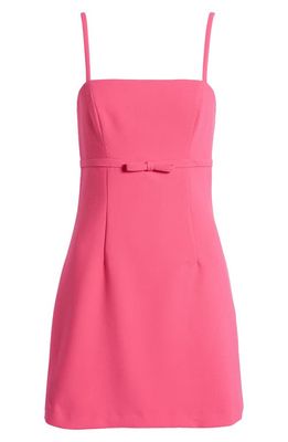 French Connection Whisper Ruth Bow Cutout Dress in Fuchsia