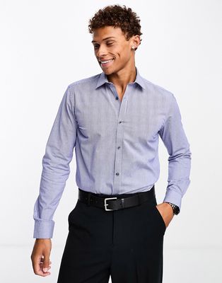 French Connection YD plaid smart shirt in blue