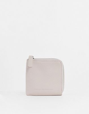 French Connection zip around wallet in light pink-Orange