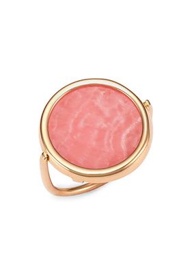 French Kiss 18K Rose Gold Disc Ring