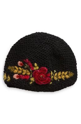 FRENCH KNOT Josephine Wool Cloche in Black
