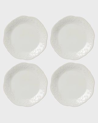 French Perle Dinner Plates, Set of 4