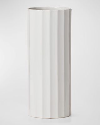 French Perle Scallop Cylinder Vase
