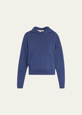 French-Terry Curved Hoodie