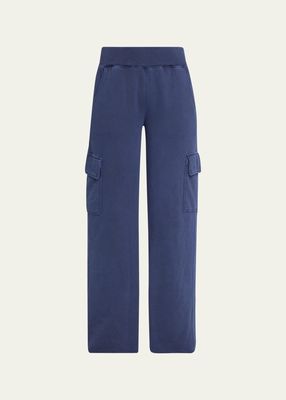 French-Terry Pull-On Cargo Sweatpants