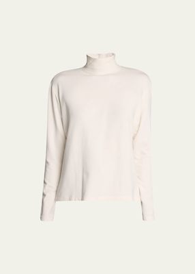 French Terry Turtleneck Top