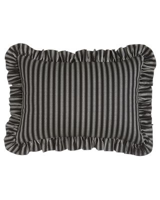 French Toile" Striped Pillow, 13" x 18