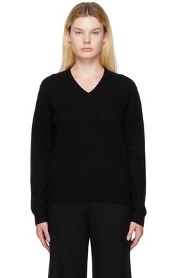 Frenckenberger Black Mini V-Neck Sweater
