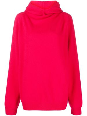 Frenckenberger cashmere hooded boyfriend sweater - Pink