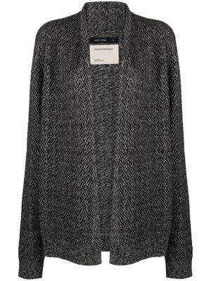 Frenckenberger chevron-pattern cashmere cardigan - Black