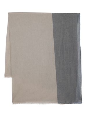 Frenckenberger colour-block cashmere scarf - Neutrals