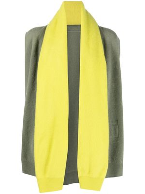Frenckenberger contrast cashmere knit vest - Green
